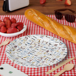 Alte Ägypten Pharao Hieroglyphen Pappteller