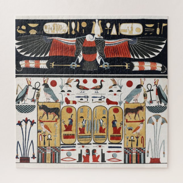 Alte ägyptische Adler Illustration und Ägypten Kun Puzzle (Vertikal)