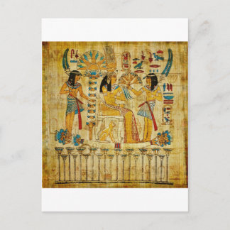Alte Ägyptische Band Scroll Heirogliphics Postkarte