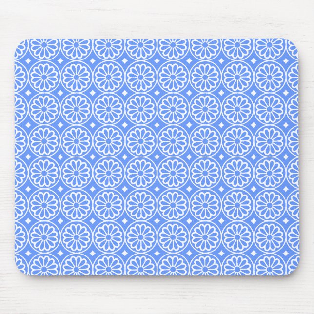 Alte ägyptische Blume - Baby Blue Mousepad (Vorne)