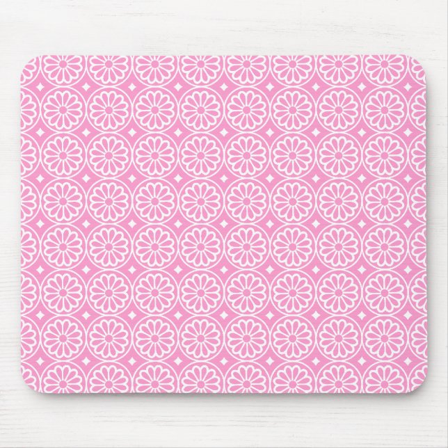 Alte ägyptische Blume - Rosa Mousepad (Vorne)