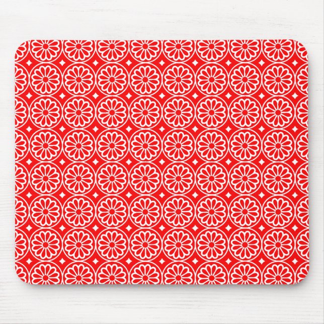 Alte ägyptische Blume - Rot Mousepad (Vorne)