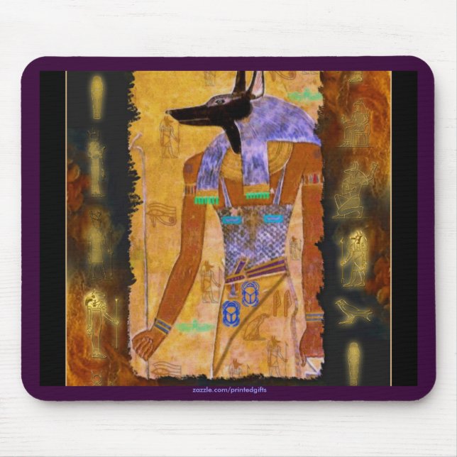 Alte ägyptische Gott Anubis Gift Range Mousepad (Vorne)