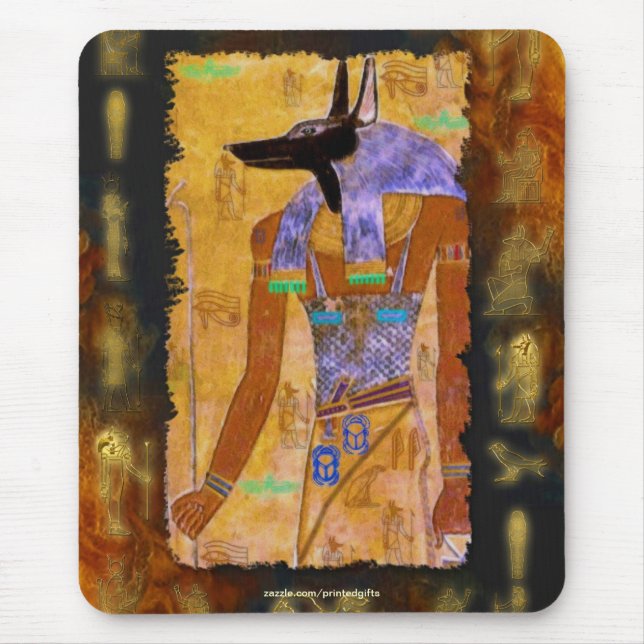 Alte ägyptische Gott Anubis Gift Range Mousepad (Vorne)