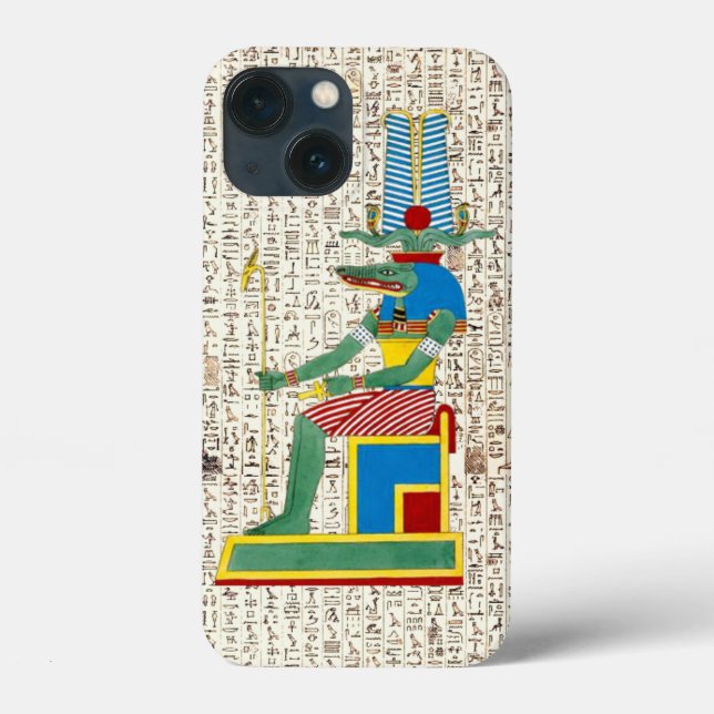 Alte ägyptische Gott Sobek Hieroglyphics Design Case-Mate iPhone Hülle (Rückseite)