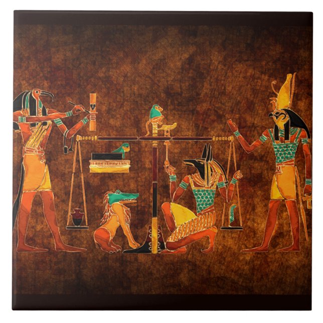 Alte ägyptische Götter Fliese (Vorderseite)