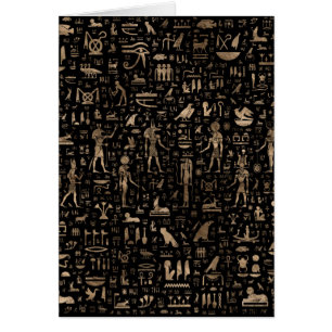 Alte ägyptische Götter und Hieroglyphen