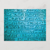 Alte ägyptische Hieroglyphen Blau