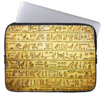 Alte ägyptische Hieroglyphen gelb