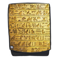 Alte ägyptische Hieroglyphen Gelber Rucksack