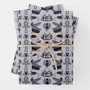 Alte ägyptische Hieroglyphen Geschenkpapier Set
