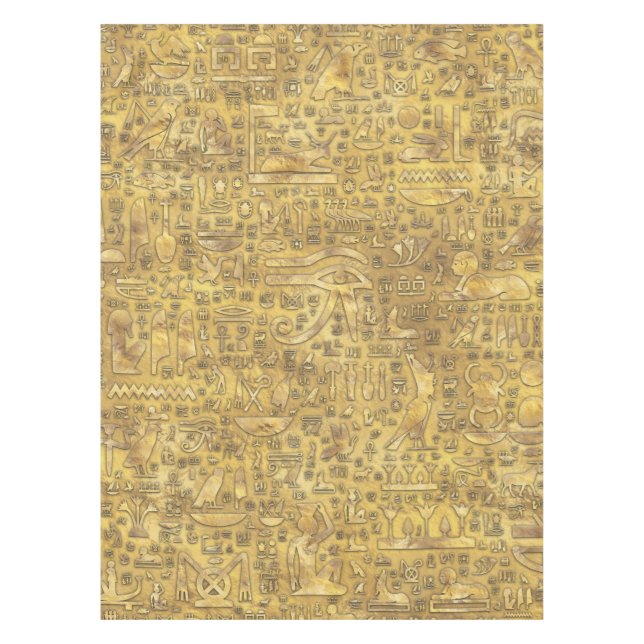 Alte ägyptische Hieroglyphen Gold Tischdecke (Vorderseite)