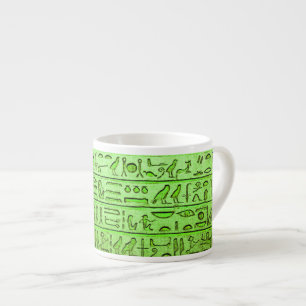 Alte ägyptische Hieroglyphen Grüne Spezialität Tas Espressotasse