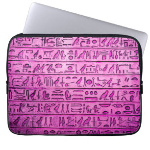 Alte ägyptische Hieroglyphen Lila Laptop-Sieb Laptopschutzhülle