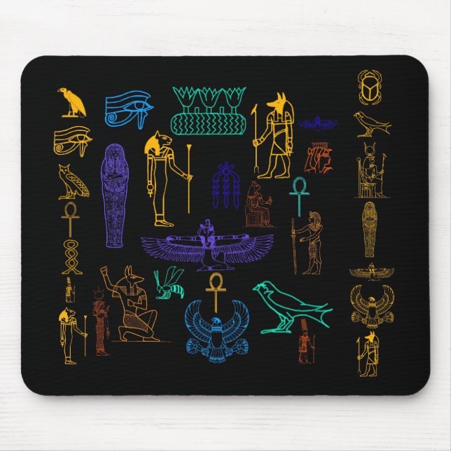 Alte ägyptische Hieroglyphen Mousepad (Vorne)
