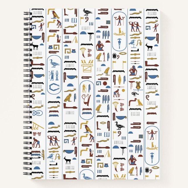 Alte ägyptische Hieroglyphen Pharao Ägypten Kunst Notizbuch (Vorderseite)