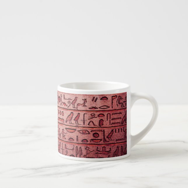 Alte ägyptische Hieroglyphen Rote Spezialität Tass Espressotasse (Rechts)