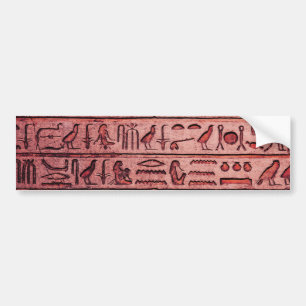 Alte ägyptische Hieroglyphen Roter Autoaufkleber