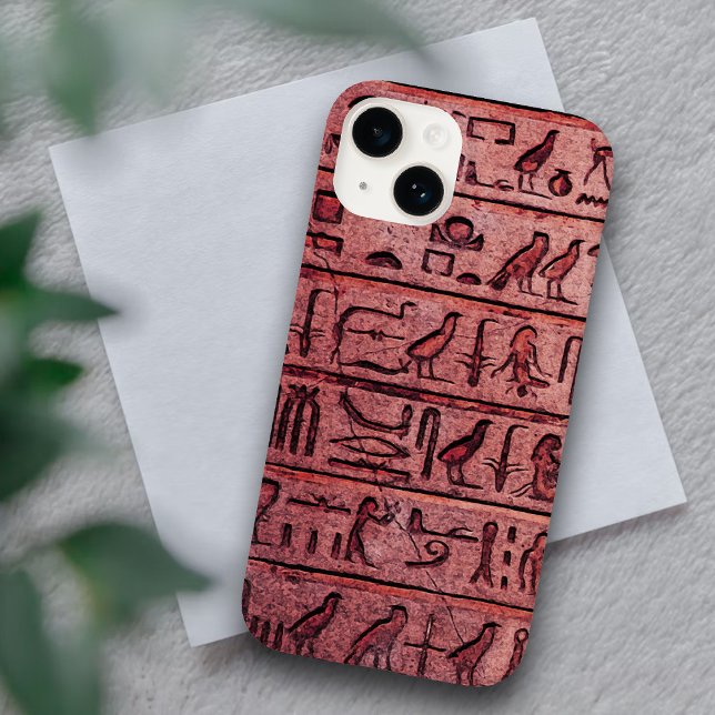 Alte ägyptische Hieroglyphen Rotes iPhone 14 Fall Case-Mate iPhone Hülle (Von Creator hochgeladen)