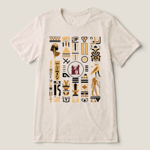 Alte ägyptische Hieroglyphen Tri-Blend Shirt