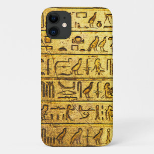 Alte ägyptische Hieroglyphen Yellow iPhone 11 Fall Case-Mate iPhone Hülle