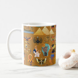 Alte ägyptische Hieroglyphie-Muster Hieroglyphi Kaffeetasse