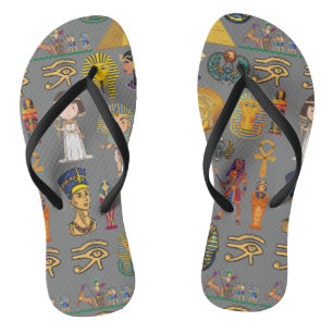 Alte ägyptische Hieroglyphie-Muster Pharao Flip Flops