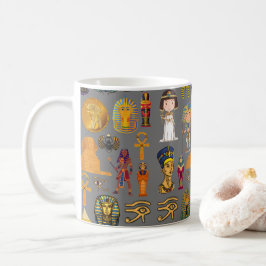 Alte ägyptische Hieroglyphie-Muster Pharao Kaffeetasse