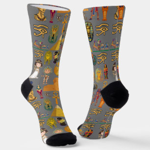 Alte ägyptische Hieroglyphie-Muster Pharao Socken