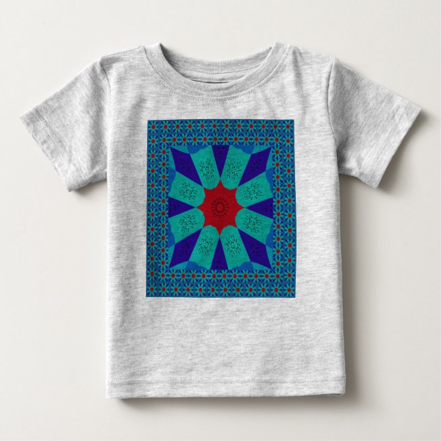 Alte ägyptische Kunst: Ein lebendiger Mandala. Baby T-shirt (Vorderseite)