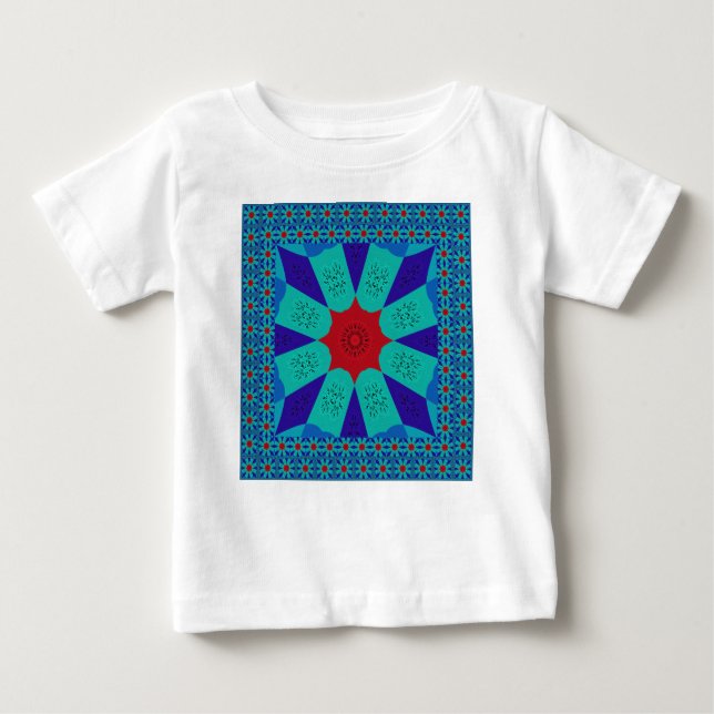 Alte ägyptische Kunst: Ein lebendiger Mandala. Baby T-shirt (Vorderseite)