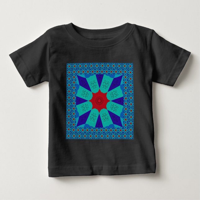 Alte ägyptische Kunst: Ein lebendiger Mandala. Baby T-shirt (Vorderseite)
