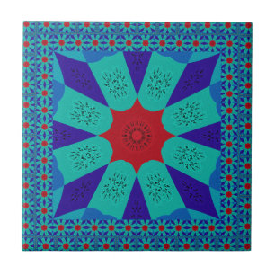 Alte ägyptische Kunst: Ein lebendiges Mandala. Fliese
