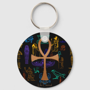 Alte ägyptische Kunstsymbole & Copper Ankh Schlüsselanhänger