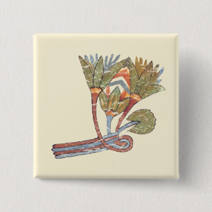 Alte ägyptische Lotos-Blume Button