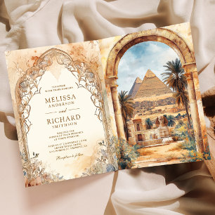 Alte ägyptische Pyramiden Bogen Hochzeit Alles in  Einladung