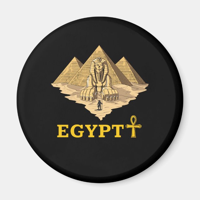 Alte ägyptische Pyramiden Sphinx Heilige Geometrie Magnet (Vorne)
