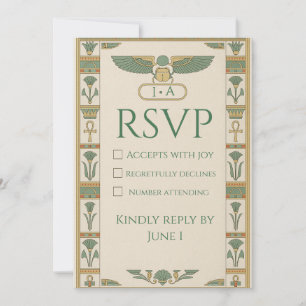 Alte ägyptische Sacred RSVP Card Einladung