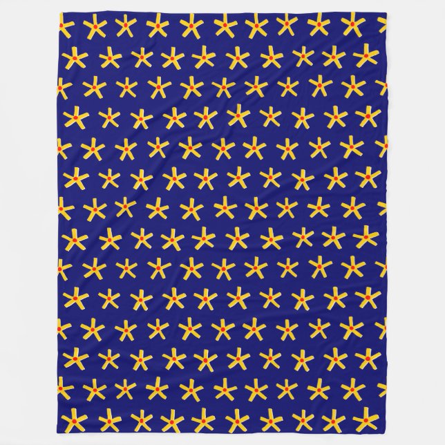 Alte ägyptische Styling-Muster v2 - Deep Navy Fleecedecke (Vorderseite)