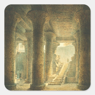 Alte ägyptische Tempel von Esna Quadratischer Aufkleber
