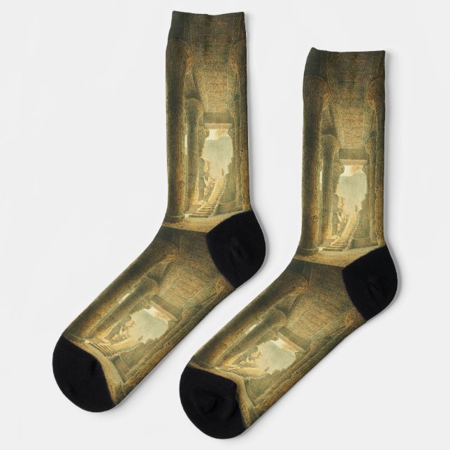 Alte ägyptische Tempel von Esna  Socken (Linkes Detail)