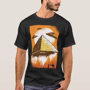 Alte Ägyptische UFO-Alien Flying T-Shirt