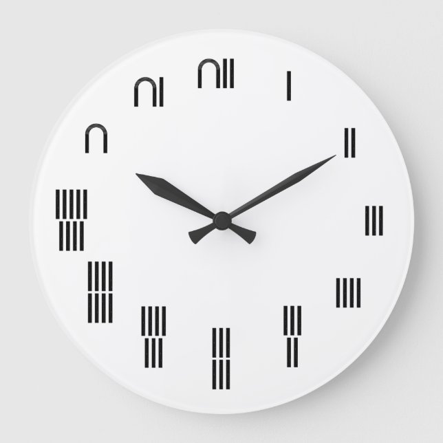 Alte ägyptische Zahlen Große Wanduhr (Vorderseite)