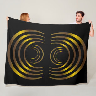 Alte Alien Gold Crop Circles Fleecedecke