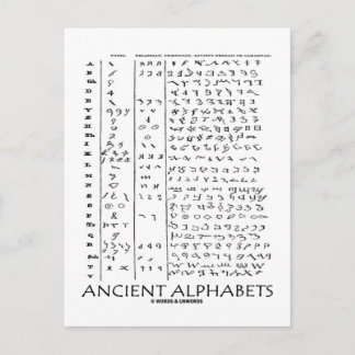 Alte Alphabete Postkarte