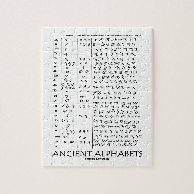Alte Alphabete Puzzle (Vertikal)