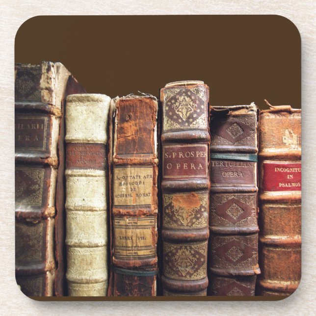 Alte alte Bücher Vintage Gräber Untersetzer (Vorderseite)