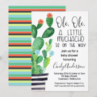 Alte alte Fiesta-Thema-Babyparty-Einladung