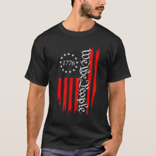 Alte amerikanische Fahne 4. Juli 1776 Wir Menschen T-Shirt