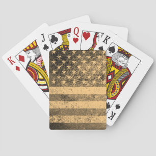 Alte amerikanische Flagge Grunge 2 Spielkarten
